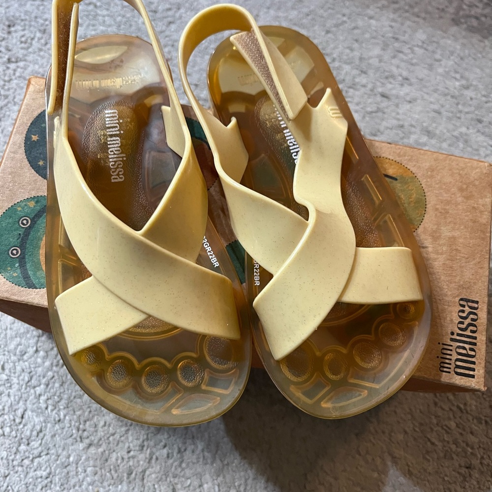 Mini Melissa Gold Sandals